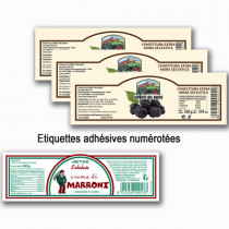 Etiquette adhésive numérotée