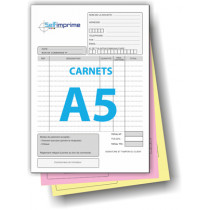 Carnet autocopiant A5 de 3 feuillets 