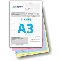 Liasse autocopiante A3 de 4 feuillets