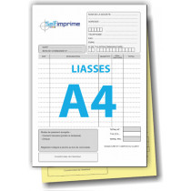 Liasse autocopiante A4 de 2 feuillets