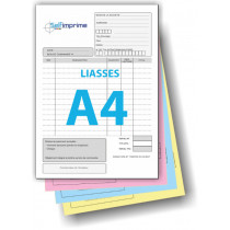 Liasse autocopiante A4 de 4 feuillets